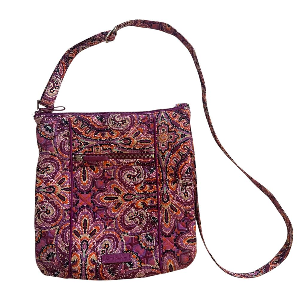 Vera Bradley Hipster Crossbody Bag Dream Tapestry Print  Zip Top Purse Handbag